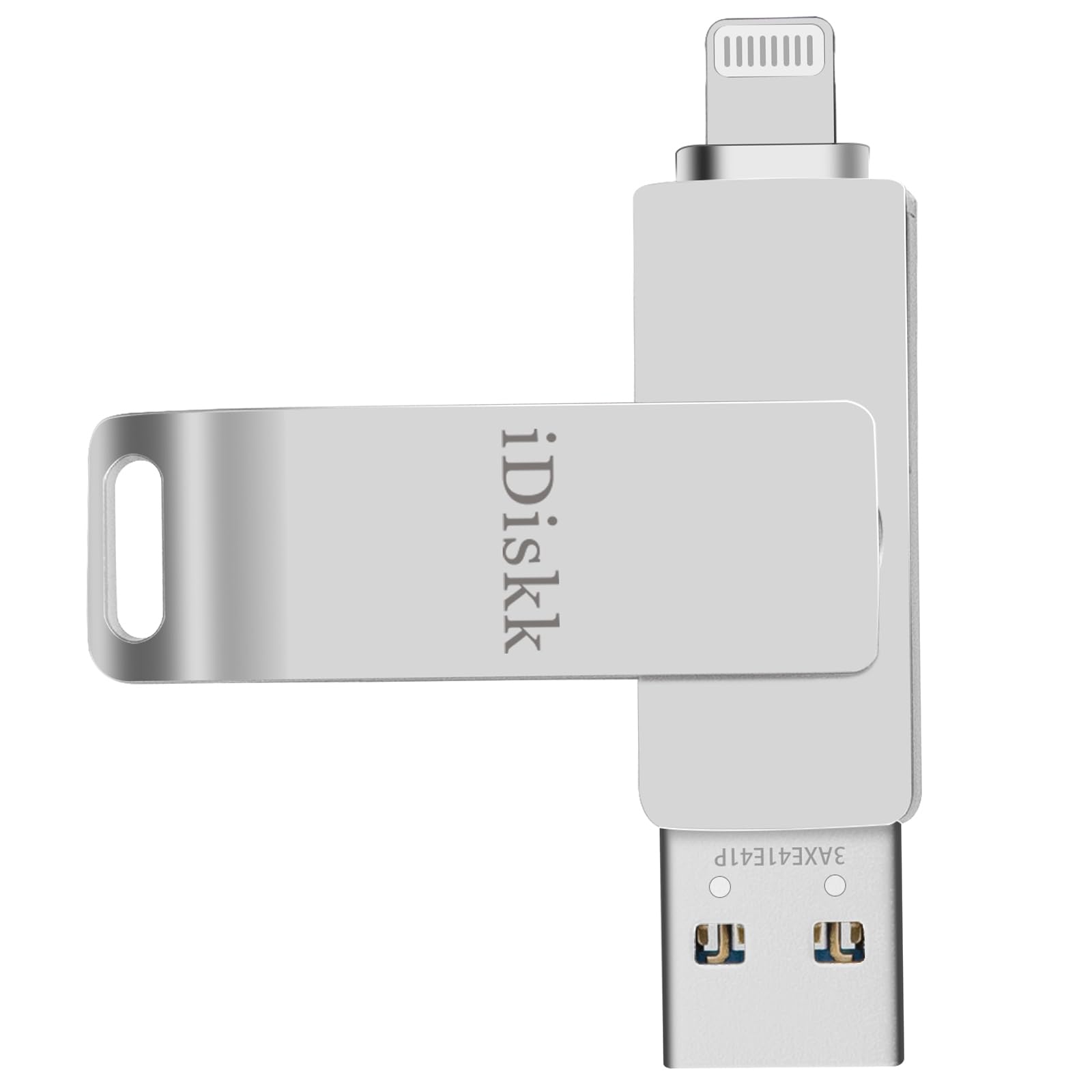 iDiskk MFi Certified 128GB Photo stick for iPhone,iPad PC and Mac, iPhone memory stick for photos video,Automatic Backup external lightning storage usb stick — image 1