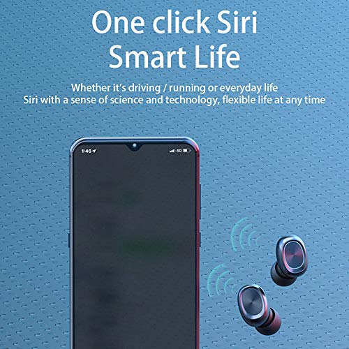 gdfh Bluetooth 5.1 Wireless Earbuds with Wireless Charging Case Waterproof TWS Stereo Headphones in Ear Built in Mic Headset Premium Sound with Deep Bass for Sport