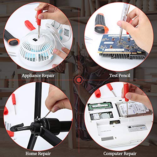 Hand Tool Repair Kit, Kingsdun 21 in 1 General Homeowner's Household Tool Set with Plastic Tool Box Storage Case for DIY