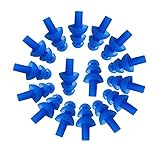 8PAIRS(16PCS) BeautyMood Silicone Earplugs soft Ear plugs Swimmers Flexible Ear Plugs for Swimming, Earplugs Will Reduce Noise When Sleeping, Made Of Soft Silicone To Be Comfortable.(Blue)