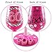 Top Shelf Decorative 60th Birthday Wine Glass, 1 Count, Pink