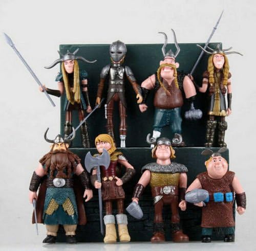 8pcs Dreamworks How to Train Your Dragon 2 Astrid Gobber Fishlegs PVC figure