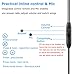 Earphones, Hhusali Magnet Attraction Spot In-Ear Earbuds Headphones Headset Stereo Bass with Mic(Black)