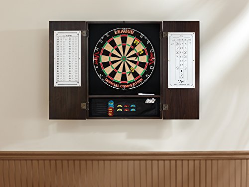 Viper Metropolitan Sisal/Bristle Steel Tip Dartboard Cabinet: Cabinet Only (No Dartboard), Espresso Finish