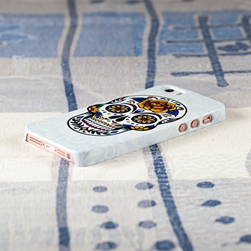 iPhone 5, 5s, SE Protective Slim Case. Mexican Calavera. Sugar Skull. - Thumbnail 2