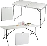 BARGAINS-GALORE 4ft Heavy Duty Folding Table White Indoor Outdoor view 1