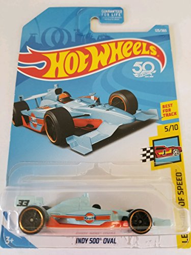 Hot Wheels 2018 50th Anniversary Legends of Speed Indy 500 Oval 123/365, Light Blue