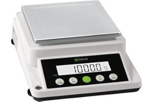 U.S. Solid Precision Balance, 5100g x 0.1g Digital Analytical Lab Scale with RS232 Interface for Data Export, Piece Counting, g, gn, oz, ct, for Science & Industry
