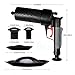 Fdit Drain Blaster Air Power High Pressure Drain Opener for Toilet Washbasin (Black-More Powerful with Gloves)