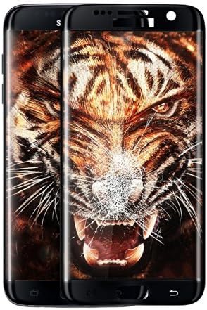 Samsung Galaxy S7 Edge Tempered Glass,3D Color HD Clear Anti-Scratch Anti-Fingerprint Waterproof Full Edge Cover No Cap Glass Screen Screen Protector Film for Samsung S7 Edge 5.5' inch(black)