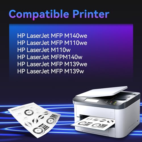 ZIPRINT 142A Replacement Toner for HP142A W1420A 142X W1420X for Toner HP Laserjet M140we for TonerHP Laserjet M110we M110w MFP M140w M139we M139w (1 Black, No Chip)