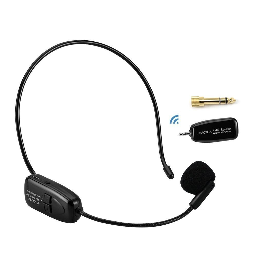XIAOKOA 2.4G Wireless Microphone, 40m Stable Wireless Transmission
