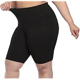VOGUEMAX Women's Short Leggings Stretchy Slip Shorts Mid Thigh Lightweight Pants
