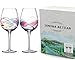 Handcrafted and Painted Wine Glasses by Sonoma Artisan, Set of 2. Ideal for Entertaining, a Unique Gift Idea, Romantic Night in or Just Elevating Your Wine Enjoyment