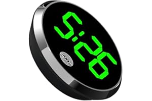 Tiny Digital Clock - Touch-Control Digital Small Clock - Light Watch with LED Display for Vehicle RV Home Travel Fridge Class