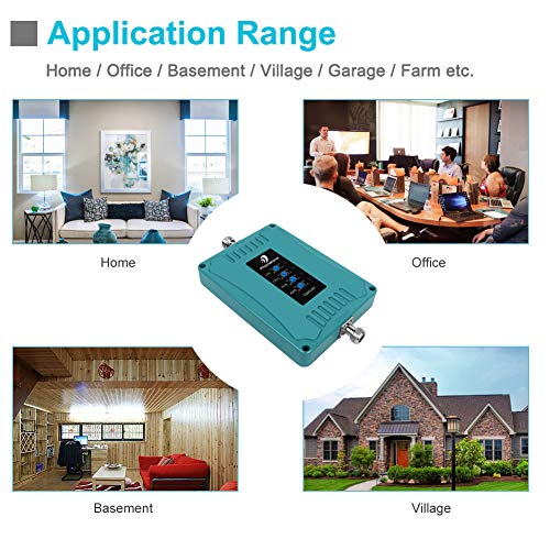 5-Band Cell Phone Signal Booster for Home and Office - Boost Voice, 3G and 4G LTE Data for All Carriers - 700/850/1700/1900MHz Cellular Repeater Kit with Omni-Directional Antennas