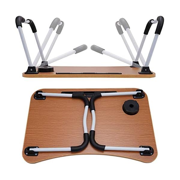 Laptop-Bed-TablePortable-Lap-DeskNotebook-Stand-Reading-HolderNotebook-Table-Dorm-Desk-with-Foldable-Legs-Cup-Slotfor-Eating-BreakfastReadingWatching-Movie-on-BedSofa60-x-40cm Laptop Bed Table,Portable Lap Desk,Notebook Stand Reading Holder,Notebook Table Dorm Desk with Foldable Legs & Cup Slot…