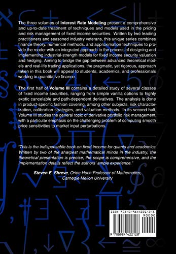 Interest Rate Modeling. Volume 3: Products and Risk