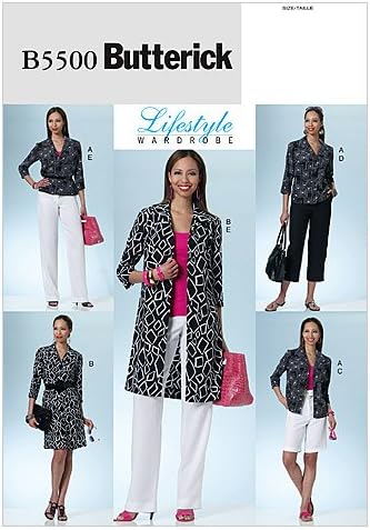 Misses'/Misses' Petite Shirt, Dress, Shorts and Pants-E5 (14-16-18-20-22) -*SEWING PATTERN*