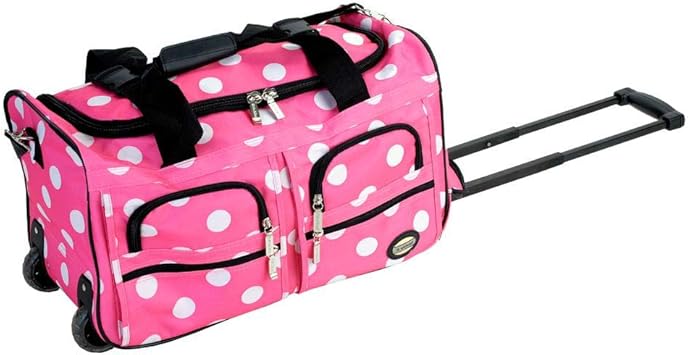 pink rolling duffle bag