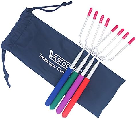 Telescopic Marshmallow Roasting Stick Pack of 4 by VASTOOLS,34 Inch,Food Grade Stainless Steel, BBQ &amp; Hot Dog Roasting Skewer, MULTICOLORED, Holiday Gift