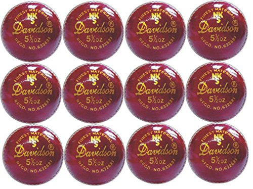 Davidson 6 Hand Sewn Cricket Balls 4 Piece Men's Size 5.5 OZ