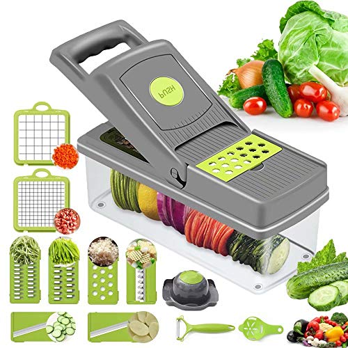 Preciser Vegetable Slicer Food Choppers and Dicers 12In1 Mandoline