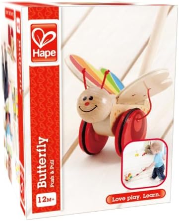 hape butterfly push toy