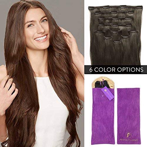 Amazon Com Premium Straight Clip In Hair Extensions Set By