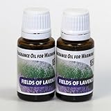 2-pack. Lavender Fragrance Oil for Warming From Ecoscents (15 Ml). Highly Concentrated for Intense Fragrance, Ready to Use - No Wax or Water Carrier Needed.