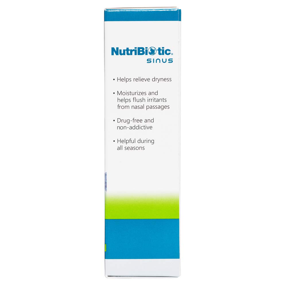 NutriBiotic Nasal Spray Plus 1 Fl Oz | Nasal Lubricant Plus GSE, Xylitol & Botanical Extracts | Moisturize & Help Flush Irritants from Nasal Passages | Measured Dose Pump | Drug-Free & Non-Medicated
