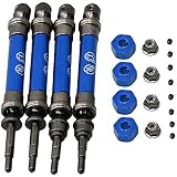 BQLZR Dark Blue Steel SLA032 Front & Rear Universal Drive Replacement for Traxxas Replacement for Slash 4X4 RC1:10 Rally Car Pack of 4