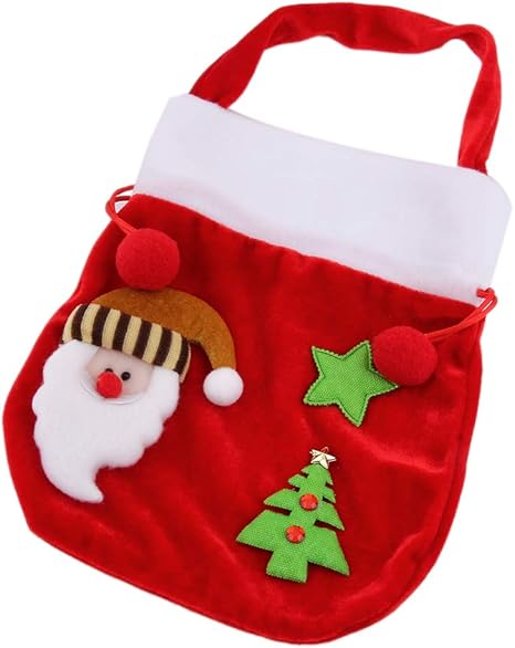 Amazon Co Jp 面白いデザイン誕生日クリスマス子供キッズハンドヘルドギフトバッグホームオフィス子供のためのクリスマスツリーの装飾 赤と白 ホーム キッチン