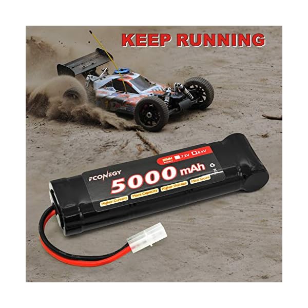 FCONEGY 8.4V 5000mAh RC Akku NiMH Batterie Wiederaufladbar Flat Pack Batterien mit Tamiya Stecker Modellbau Akkupack für… – Bild 7