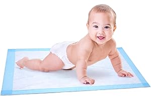 Disposable Baby Changing Pad Liner - 25 Count (24 x 17 Inch) - Soft Disposable Blue Hospital Underpad - Waterproof and Absorb