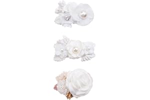cherrboll Flower Hair Clips Set 3pcs Floral Hair Bow Accessories for Baby Girl Toddles Teen Gifts