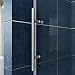 SUNNY SHOWER Sliding Shower Door 64 in. W x 72 in. H Frameless Shower Glass Door Glass Panel Shower Enclosure with 3/8 in. Clear Glass, Brushed Stainless Steel