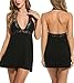 Avidlove Nightwear Sexy Lingerie for Women Halter Chemise Babydoll Set
