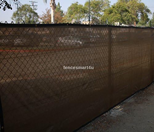 FENCESMART4U5โ X 25โ Dark Brown UV Rated 85% Blockage Fence Privacy Screen Windscreen Shade Cover Fabric Mesh Tarp W/Grommets (145gsm)
