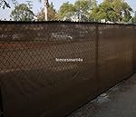 4' X 50' Dark Brown UV Rated 85% Blockage Fence Privacy Screen Windscreen Shade Cover Fabric Mesh Tarp W/Grommets (145gsm)