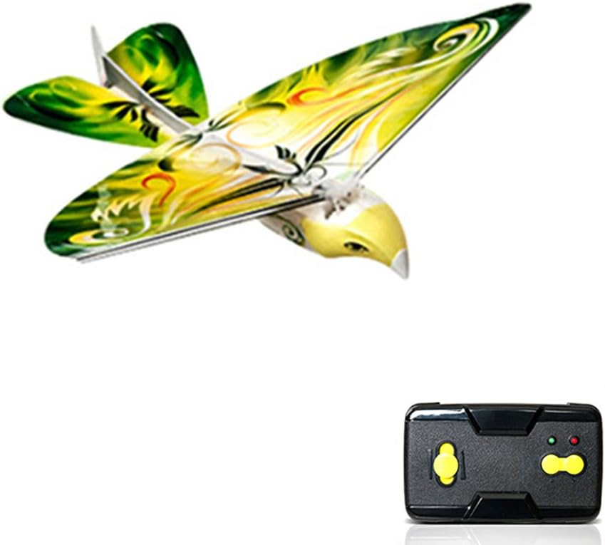 Remote Control Bionic Bird - R/C Flying Robot E-Bird Toy Parro, 2.4 GHz Remote Control E-Bird Flying Birds Electronic Mini RC Drone Toys Helicopter(Green)