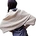 Leegoal Women Solid Scarf with Sleeves Crochet Knit Long Soft Wrap Shawl Scarves