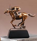 Bronze Racehorse & Jockey Sculpture 