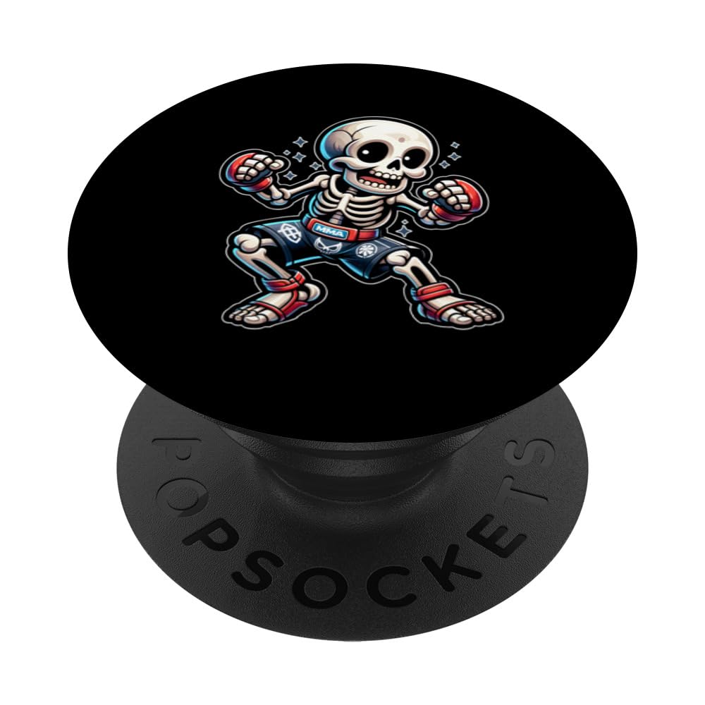 Kickboxing Skeleton Kickboxer muay thai mma fighter PopSockets Swappable PopGrip
