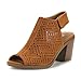 DREAM PAIRS Women's Route Mid Heel Pump Sandals