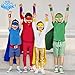 BB Sharks Costume Set for Kids, Boys, Girls - 8-Piece Set - Shark Party Supplies for Baby- Durable, Materials