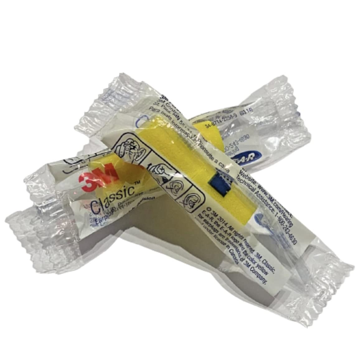 3M E-A-R Classic Earplugs Noise Cancelling Factory Sealed - 20 Pairs Individually Packed