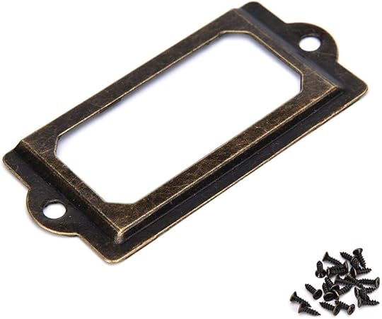 Amazon Com 12pcs Metal Label Pull Frame Handle File Name Card