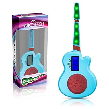 Guitarix Wireless Bluetooth Shower Speaker | High Tech Guitar Speakerphone With LCD Music Synch Lights | FM Radio, MP3 & Smartphone Track Player | Portable, Waterproof, Dustproof & Hands Free Design