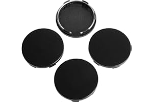 KitsPro 2.6Inch 65MM Wheel Center Caps for Ford FL341A096 Rim Hub Caps, Pack of 4 (Matte Black, Outer 65MM, Inner 61MM)